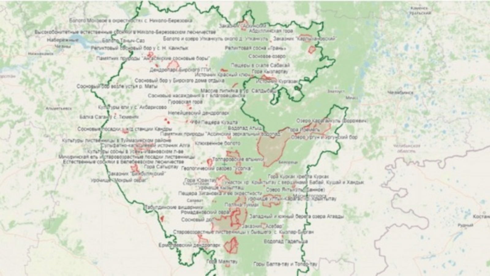 Тәбиғәт парктары дирекцияһы сайтында республиканың махсус һаҡланған тәбиғәт биләмәләренең интерактив картаһы барлыҡҡа килде